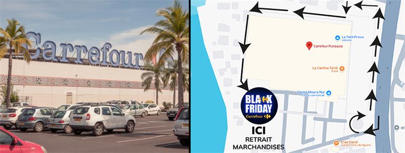 Retrait marchandise Black Friday Carrefour Punaauia